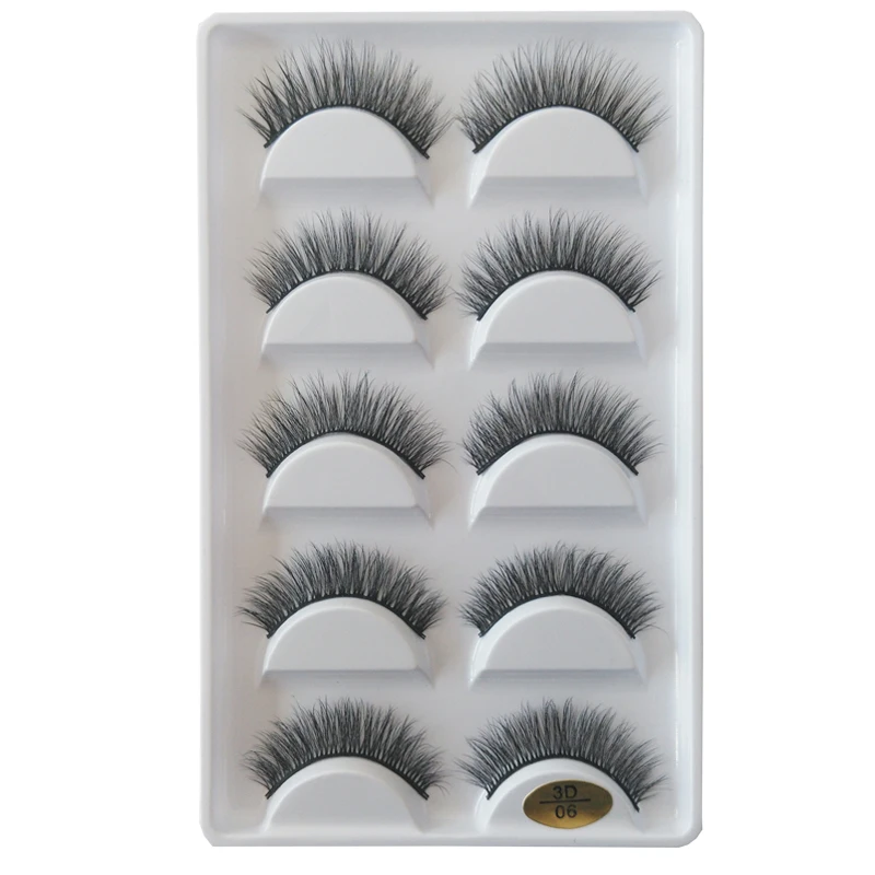 Faux Mink Eyelashes Extension Russian Cosplay Strip Lilly Thick 15mm Faux Mink Eyelashes Bulk Case Box with Customer