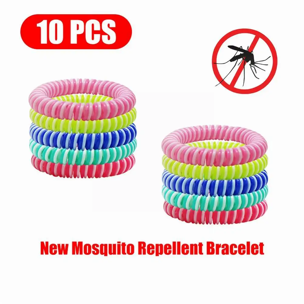 

10Pcs Anti-Mosquito Mosquito Killer Coil Bracelet Multicolor Insect Bracelet Protection Camping Outdoor coil mosquito repellent