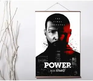 

Power STARZ TV Movie Art Print canvas Poster Canvas Scroll Painting with wood