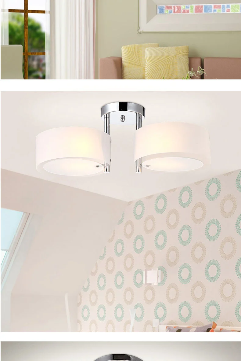 luminária de teto luminária moderna com design fashion branco de acrílico sem cristal
