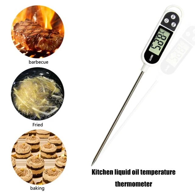 Faslmh TP300 LCD Digital Meat Thermometer Electronic Cooking Food Kitchen BBQ Probe Water Milk Oil Liquid Temperature Sensor Gauge Meter