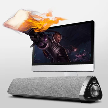 

Wireless Bluetooth Soundbar 10W Remote Control Home Desktop Portable Stereo HiFi Bass Microphone Loudspeaker Subwoofer Soundbox