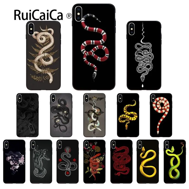 Ruicaica Coral snake animal TPU Silicone Phone Case Cover for Apple iPhone 8 7 6 6S Plus X XS MAX 5 5S SE XR 11 11pro max Cover