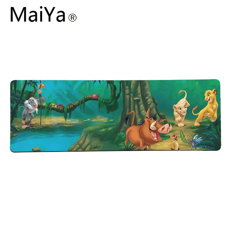 Lock Edge 40X90cm Maiya высококачественный лев Король Simba натуральный резиновый игровой коврик для мыши Настольный коврик большой коврик для мыши клавиатуры коврик - Цвет: Lock Edge 40X90cm