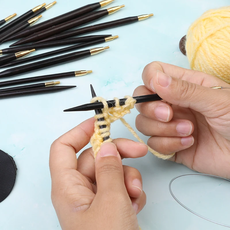 Sandalwood Circular Knitting Needles Crochet Weaving Pins Needlework Tools Wool Cotton Yarn DIY Knit Accessories knitting needles knitting supplies weaving tools knitting craft supplies