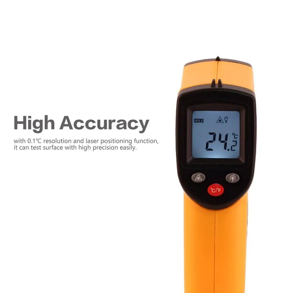 Цифровая температура Высокое качество Портативный Бесконтактный ЖК ИК лазерный инфракрасный термометр пистолет ручной термометр