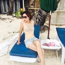 Летние модные женские пикантный зауженный Kintted открытые лаконичные повседневные однотонные купальники