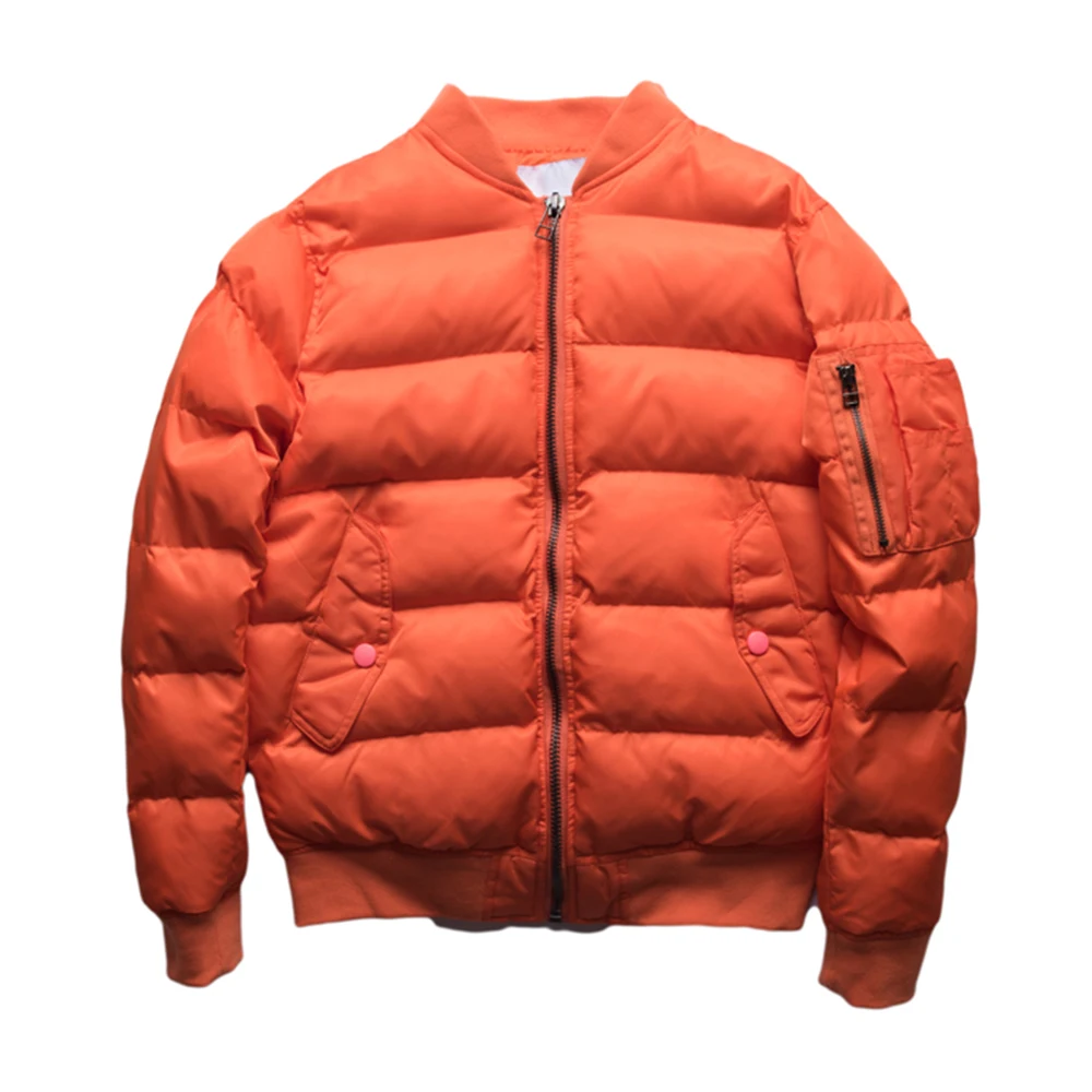 Мужская стеганая куртка на молнии однотонная Повседневная популярная короткая