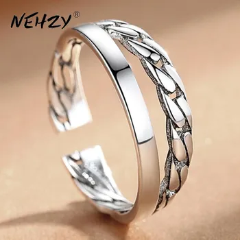 

NEHZY 925 sterling silver ring fashion woman jewelry retro simple Thai silver adjustable hot sale new hollow high quality ring