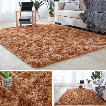 

14 Colors Large Size Ultra Soft Tie-Dye Plush Carpet Fluffy Area Rug For Bedroom Living Room Anti-slip Floor Mats