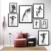 Nordic Canvas Sexy Woman and Man Shadow Painting Poster Black And White Home Decoration Prints Abstract Room Wall Pictures ► Photo 1/6