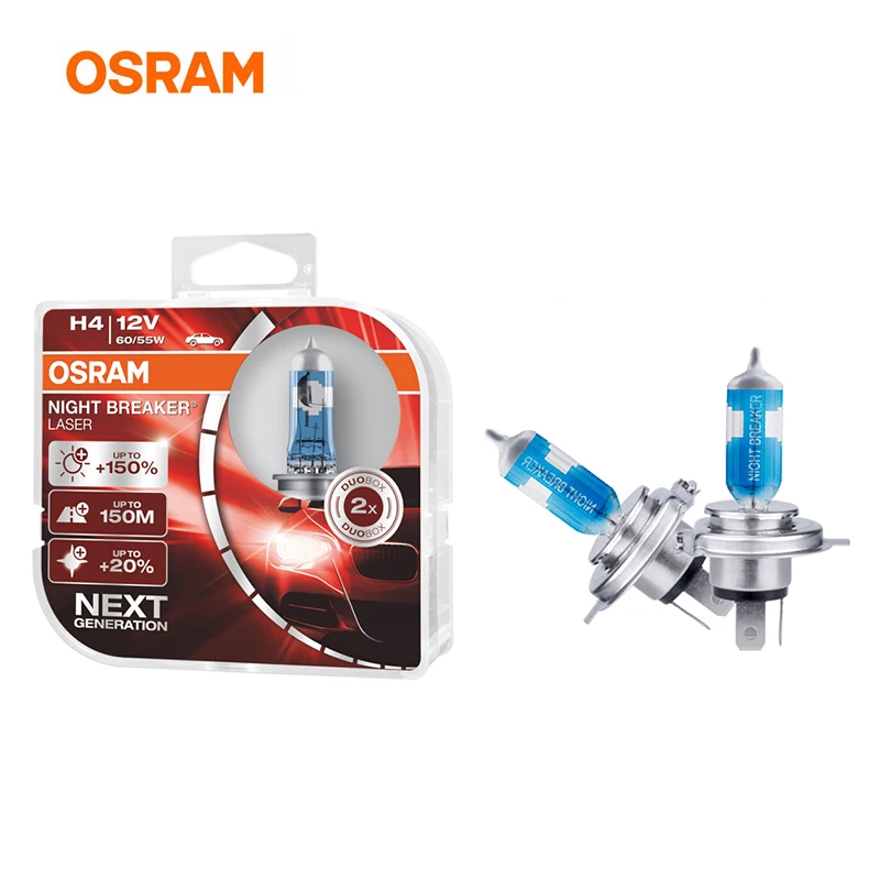 

OSRAM Night Breaker luzes h4 car halogen head light bulb auto fog night breaker lamp 64193NL 12V 55W 12V P43T 10X2BOX4F 1 pair