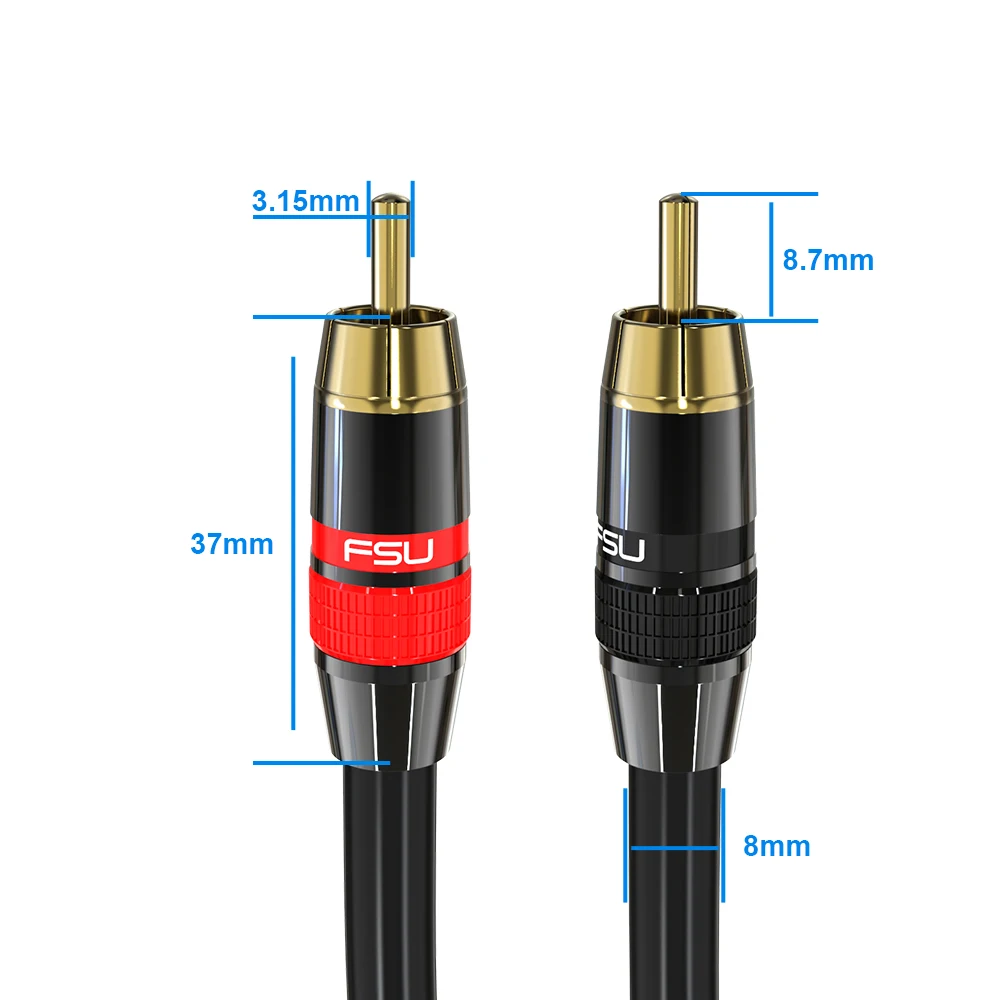 RCA Cable Subwoofer Cable RCA to RCA Cable Digital Coaxial Audio Cable