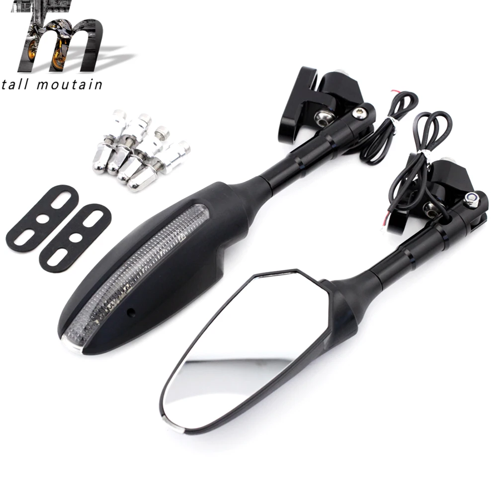 

Rearview Mirrors For BMW S1000RR 2010-2018 11 12 13 14 15 16 17 Motorcycle Adjustable Side Rear View Mirror LED Turn Signal