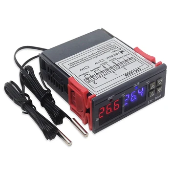 

DC 12V | DC 24V | AC 110-220V Dual Probe Smart Digital Temperature Controller Thermostat Display ABS flame retardant plastic