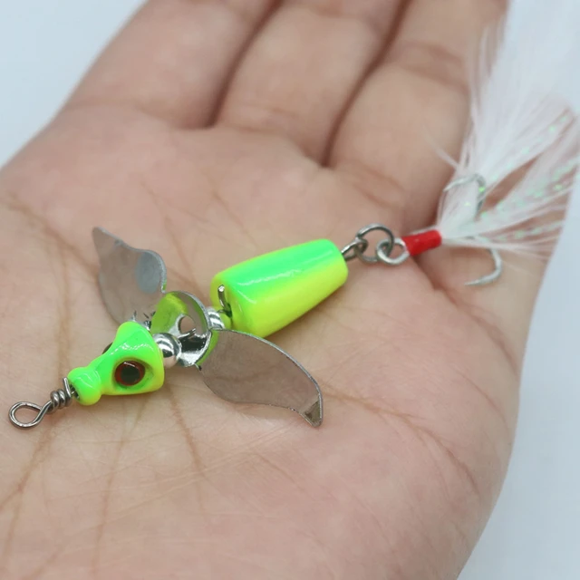 Fishing Propeller Lure Noisy Spinner Bait 360 Degree Rotation Pure