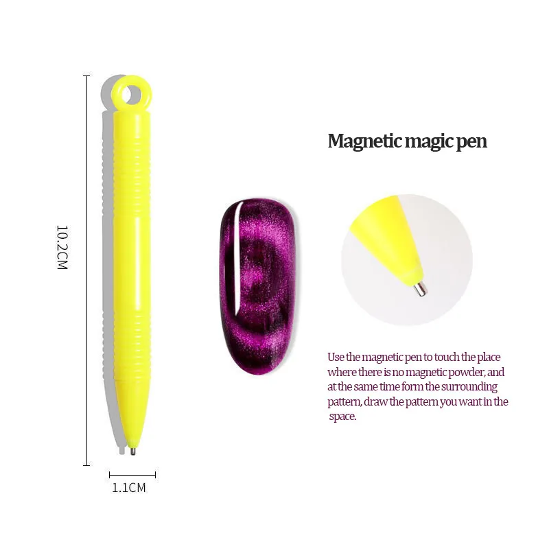 Magnetic Stick Dual-Ended Magnet 3D Cat Eye UV Gel Polish Nail Art Tools