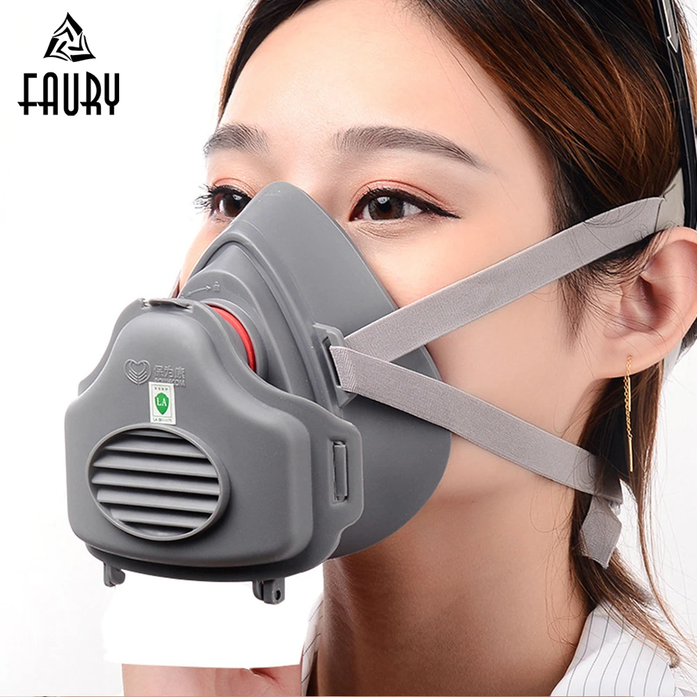 

Mask Respirator Anti Dust Grinding KN95 Dust Fiber Half Mask Coal Mine Sanding Paint Protection Filter Protection Set Workshop
