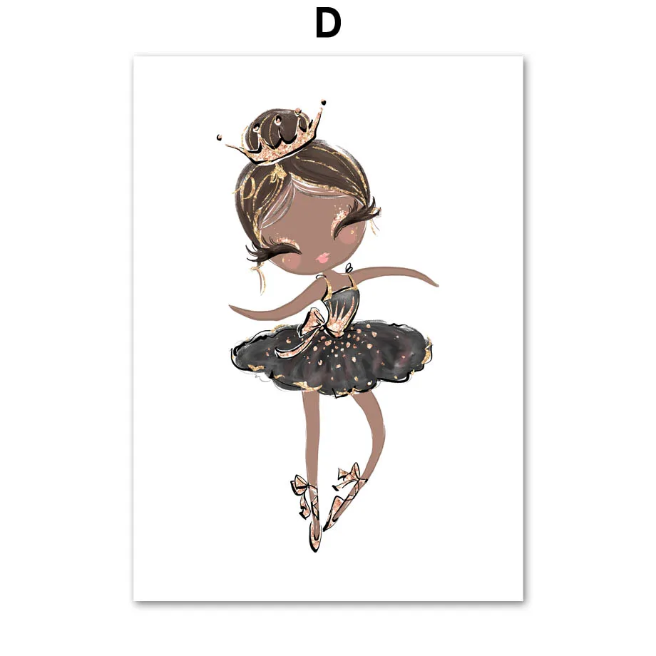 Cartoon-Pink-Unicorn-Swan-Girl-Crown-Flower-Nordic-Posters-And-Prints-Wall-Art-Canvas-Painting-Wall (7)