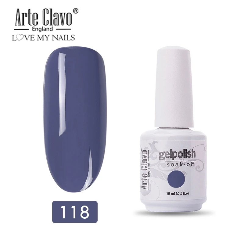 Arte Clavo Гель-лак для ногтей замачиваемый Гель-лак серая серия Vernis Полупостоянный УФ-гель для ногтей Дизайн ногтей маникюрный лак - Цвет: 11118