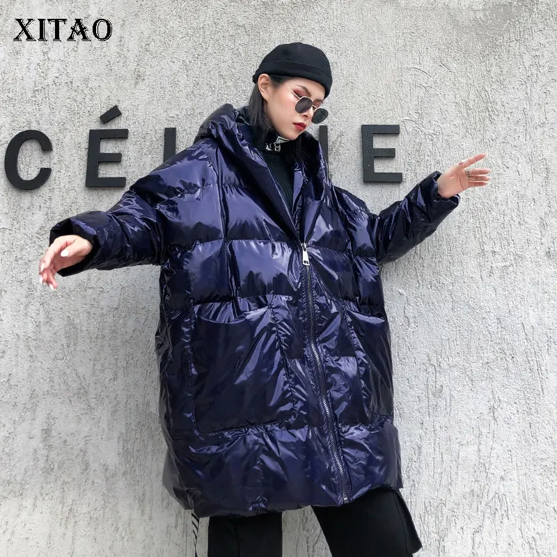 XITAO Tide брендовая уличная зимняя парка для женщин плюс размер с капюшоном модная