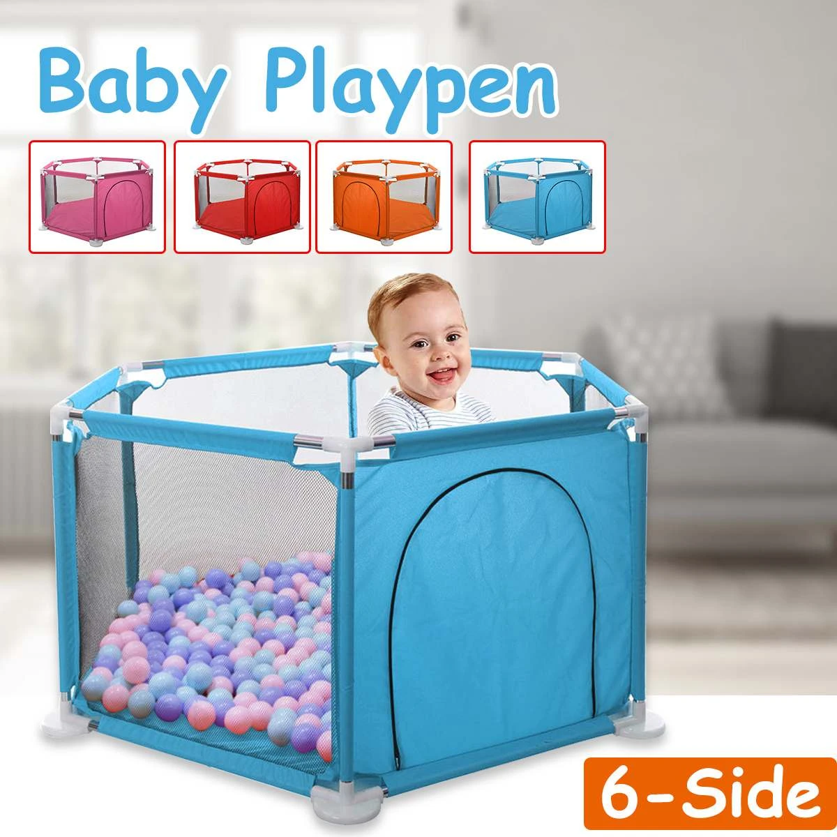 6 sided playpen