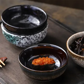 

Japanese Style 4.5 Inch Sushi Dinner Bowl Ceramic Retro Rice Bowl Household Small Soup Noodle Bowl Kitchen Restaurant Tableware