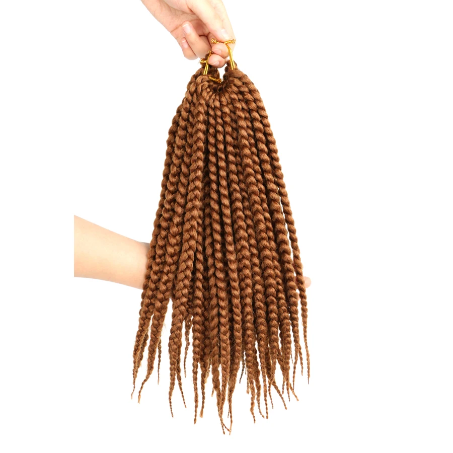 DAIRESS 12" Crochet Box Braids 12Stands Box Braids Crochet Hair Extensions Synthetic Crochet Braiding Hair