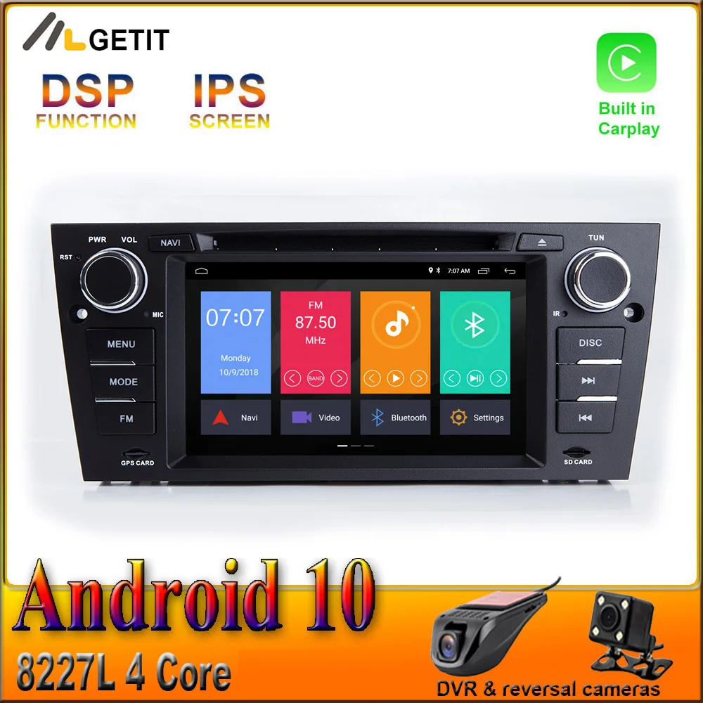 Carplay Android 10 автомобильный DVD видео стерео радио плеер GPS навигация для BMW 3 серии E90