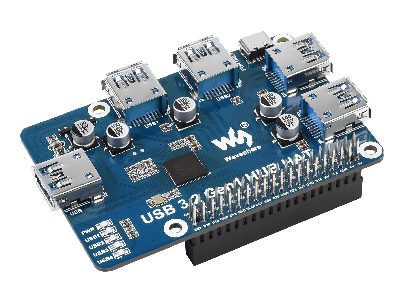

Концентратор USB 3,2 Gen1 для Raspberry Pi, порты USB 3,2 Gen1, без драйвера