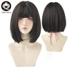 7JHH WIGS-peluca corta negra para niña, uso diario, peluca sintética, nuevo estilo, regalo de Navidad para ti mismo ► Foto 1/6