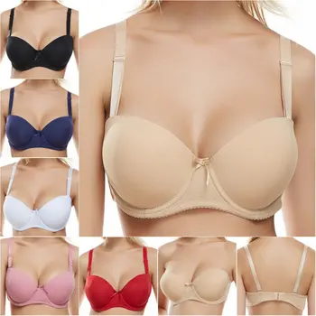 

Bra Fashion Sexy Thin One-piece Seamless Bra Bow Invisible Shoulder Strap Push Up Gathered Three Hook-and-eye Bra For Women!