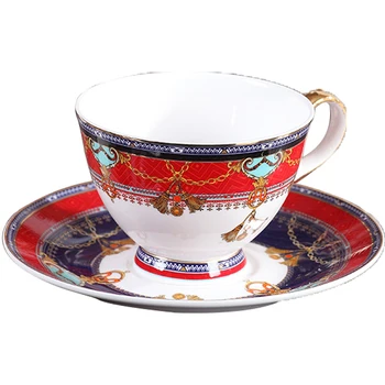 

Luxury Ceramic Coffee Tea Cup Saucer Set Textured Porcelain Handpainted Espresso Cups Bone China Cup Tea Coffee Cups New MM60BYD