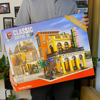 

City Street View Expert Creator Cafe Havana Shining Store Moc Modular Model Building Blocks Bricks 3158pcs Christmas Toys Gifts