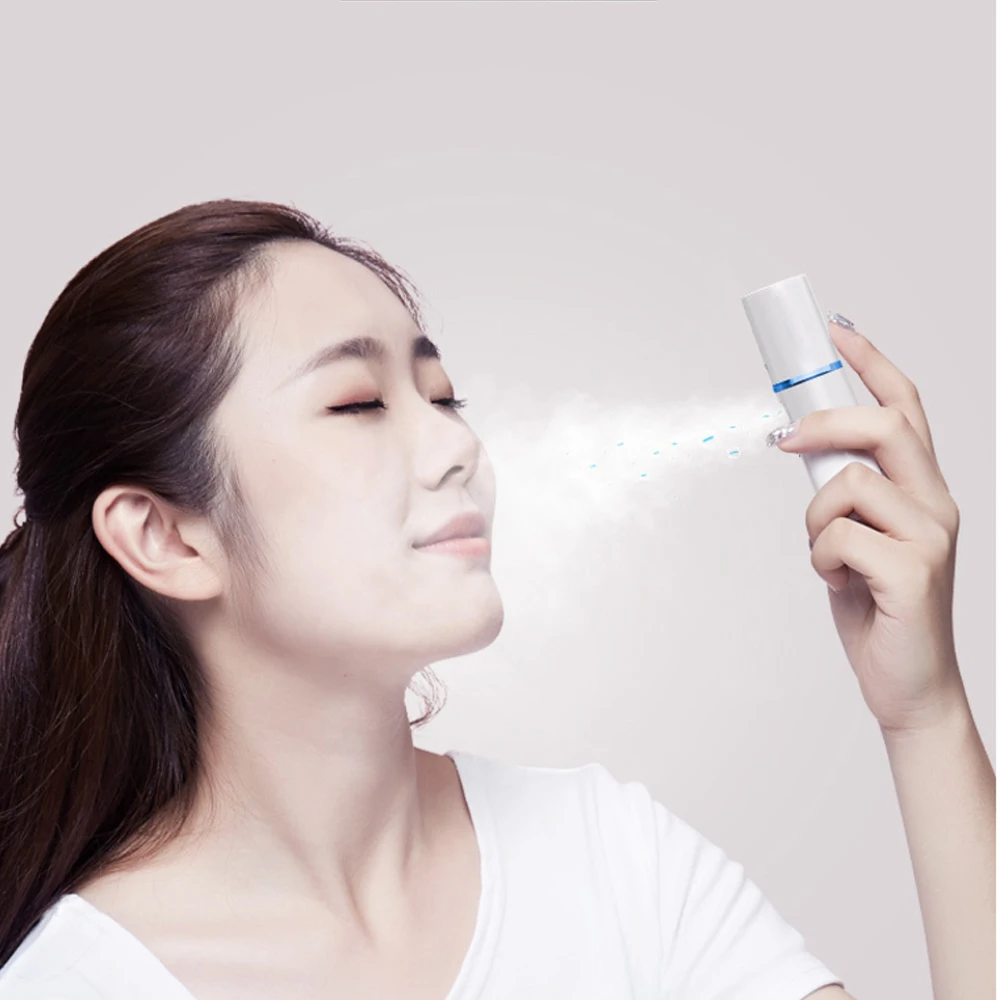  Mini Humidifier Aroma Diffuser Aromatherapy Diffuser Portable Facial Color Pink White Face Care Moi