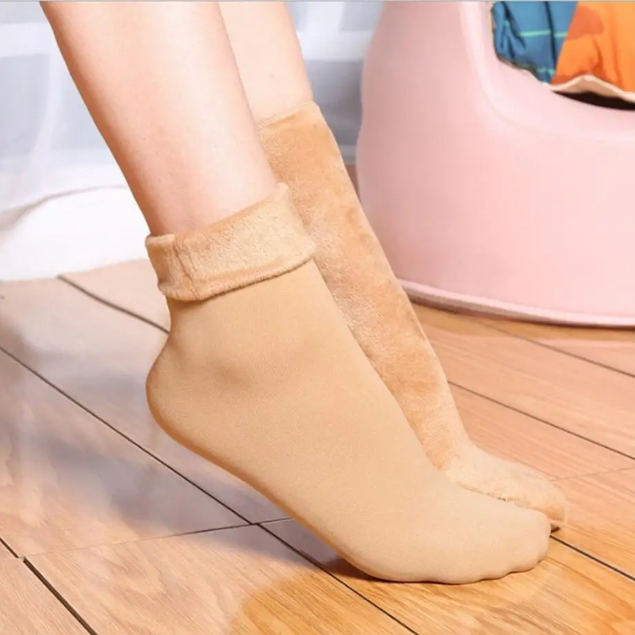 Новинка года; зимние теплые шерстяные кашемировые зимние носки для женщин и девочек бесшовное бархатное сапоги мужские носки для сна