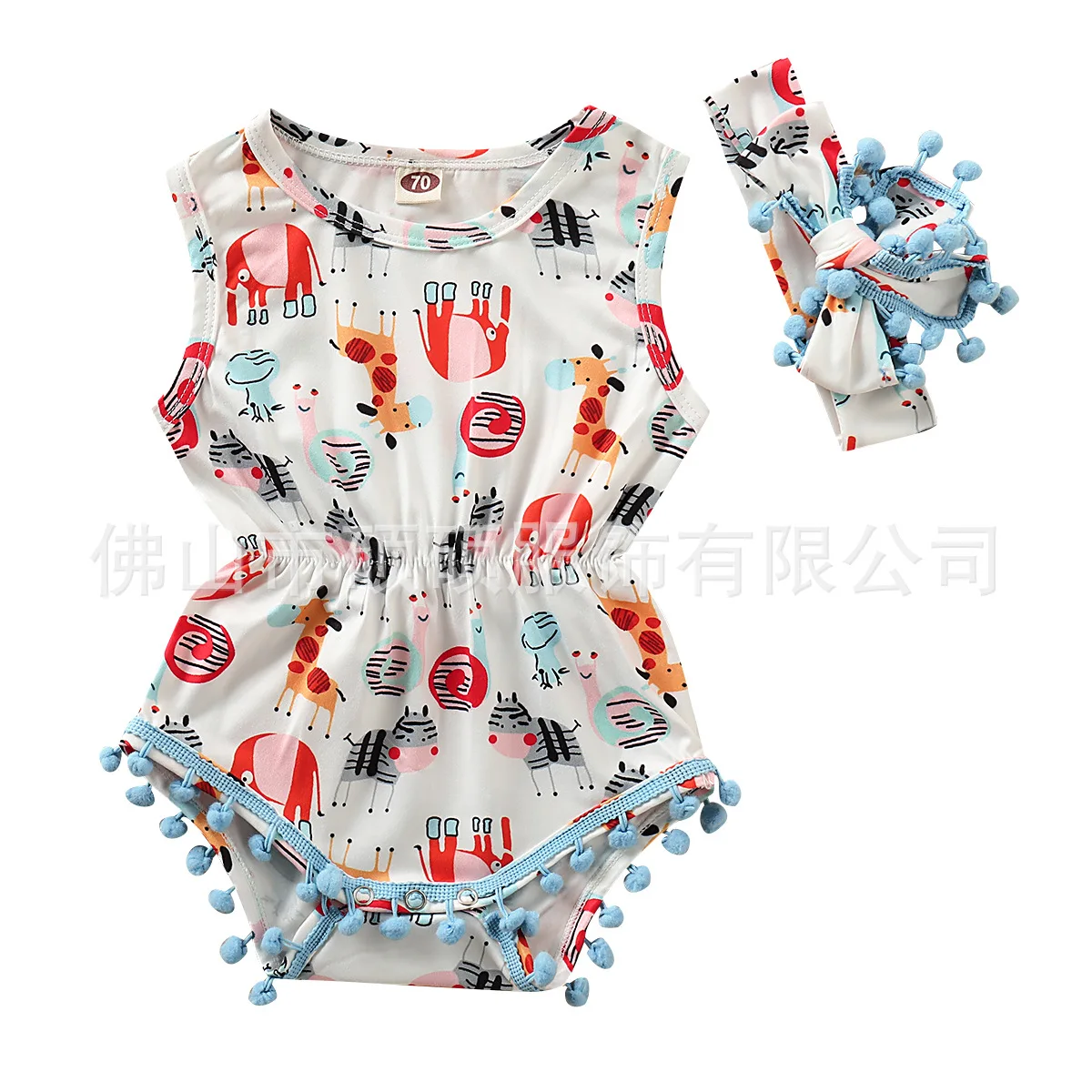 

2019 New Style Summer Wear Girls One-piece Sleeveless Climbing Clothes Tassels Romper