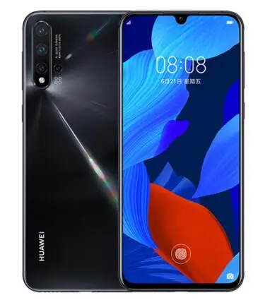 Huawei Nova 5 Pro мобильный телефон 48MP Quad камера NFC Kirin 980 экран отпечатков пальцев 6,39 дюймов 40 Вт SuperCharge 3500 мАч смартфон - Цвет: Черный