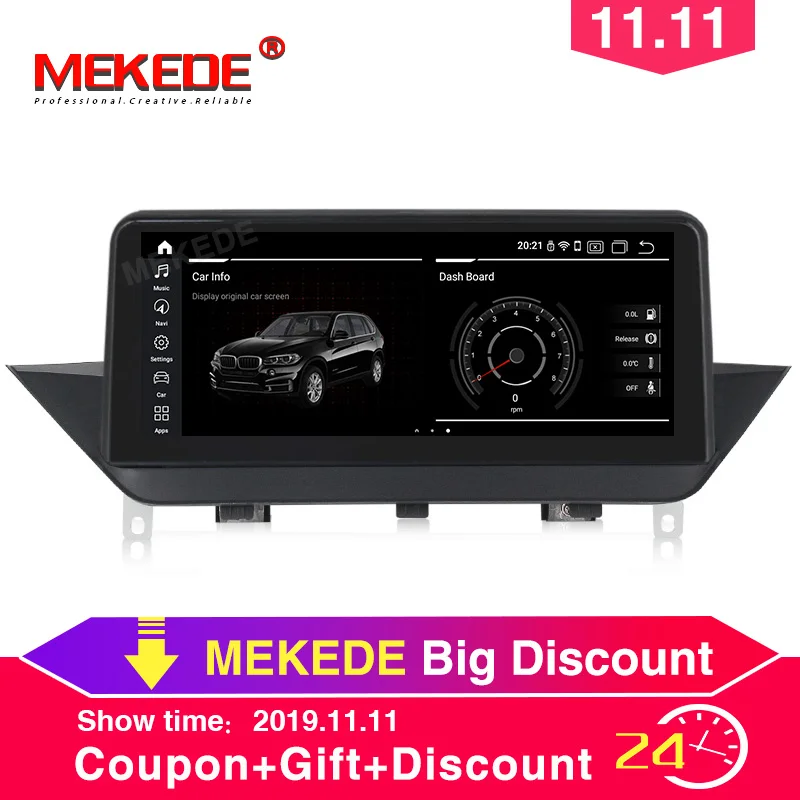 MEKEDE 6 ядерный 2+ 32 PX6 Android 9,0 автомобильный DVD gps плеер для BMW X1 E84 2009- без экрана или CIC 10,25 дюймов ips экран