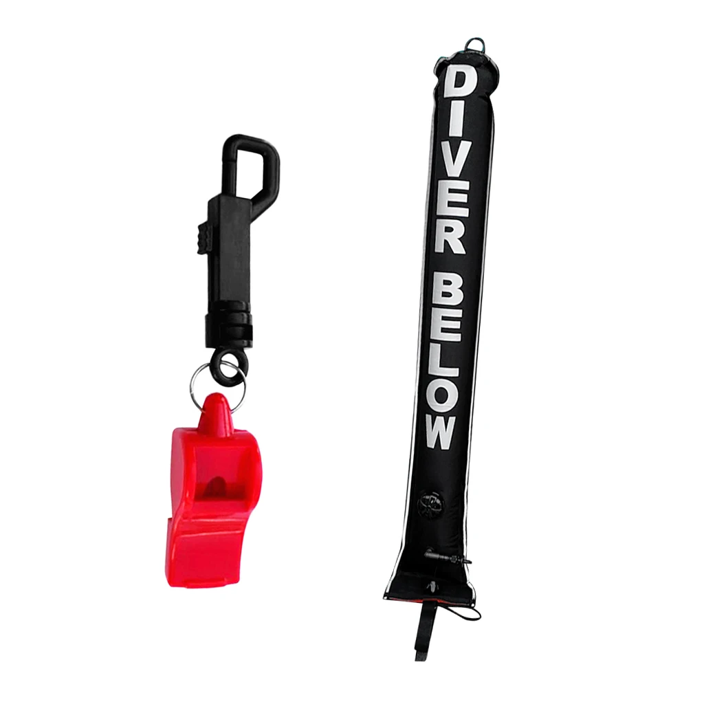 Трубка для приготовления колбасы Diver ниже SMB и аварийный свисток с зажимом
