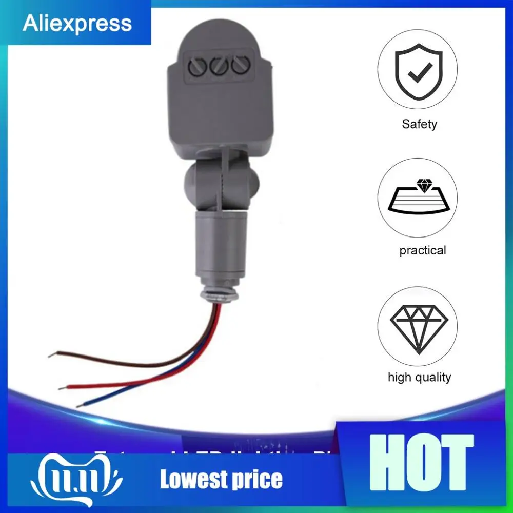 

AC 220V DC 12V Infrared PIR Motion Sensor Switch With LED Light Automatic Outdoor Motion Sensor Light Switch 140 Sensor Degrees