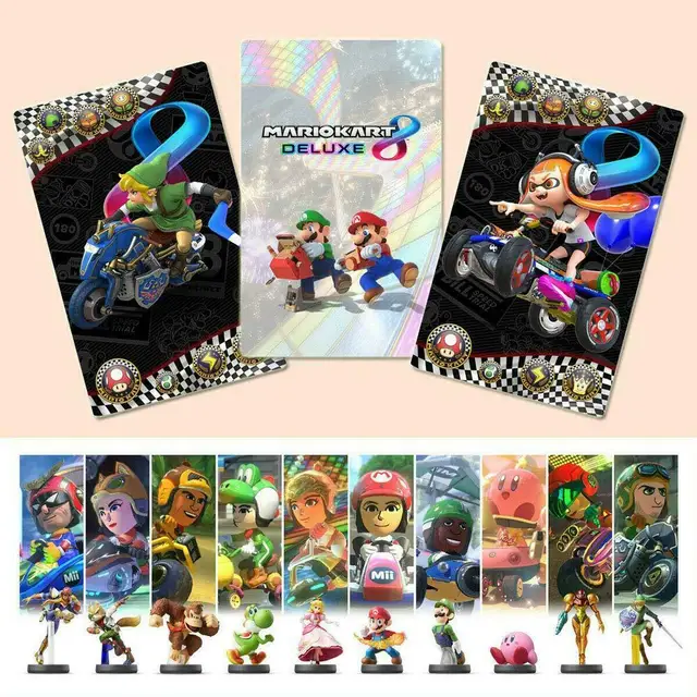 $13.68 20Pcs/Set High Quality NFC Mario Kart 8 Switch / Wii U with Holder Gift Box Leather Cover Package