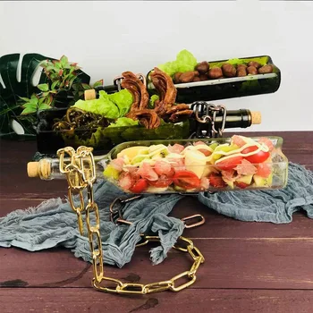 

Wine Bottle Rack Floating Creative Tableware Fruit Dish Creativity Salad Bowl Artistic conception Food Molecular Gastronomy Plat