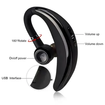 

portable Wireless bluetooth 4.1 Earphone Single Business Sports Earhook earhook Handsfree Calls Car Driving Driver Headphone Mic