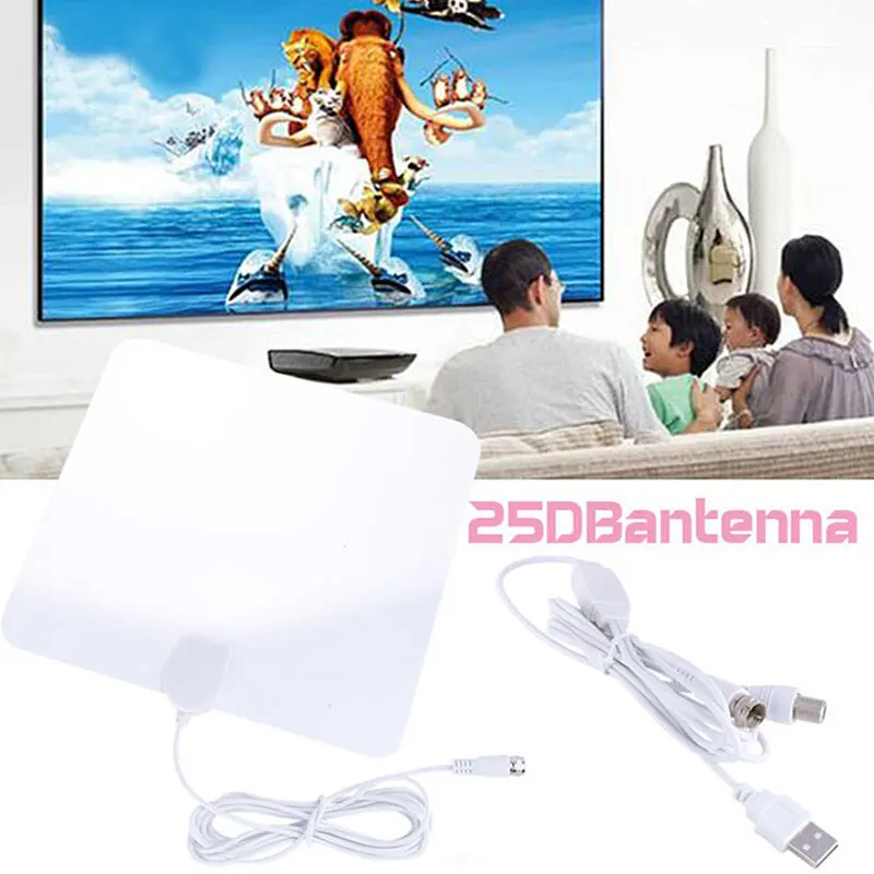HD tv 002 50 Miles Range HD ТВ антенна для внутреннего усиленного цифрового ТВ усилитель сигнала антенны спутникового сигнала антенна приемника