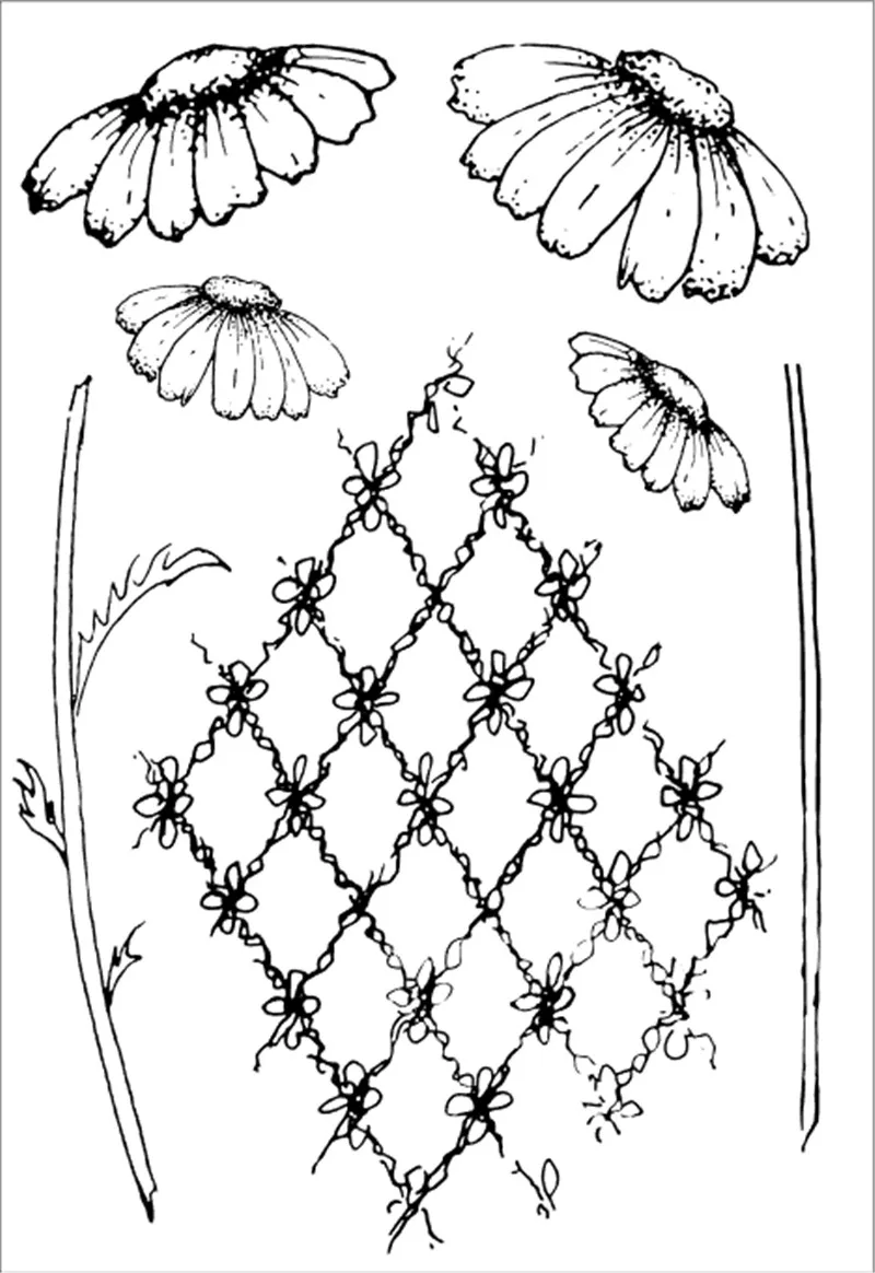 Прозрачный силиконовый штамп для скрапбукинга 11 х16 цветов | Дом и сад