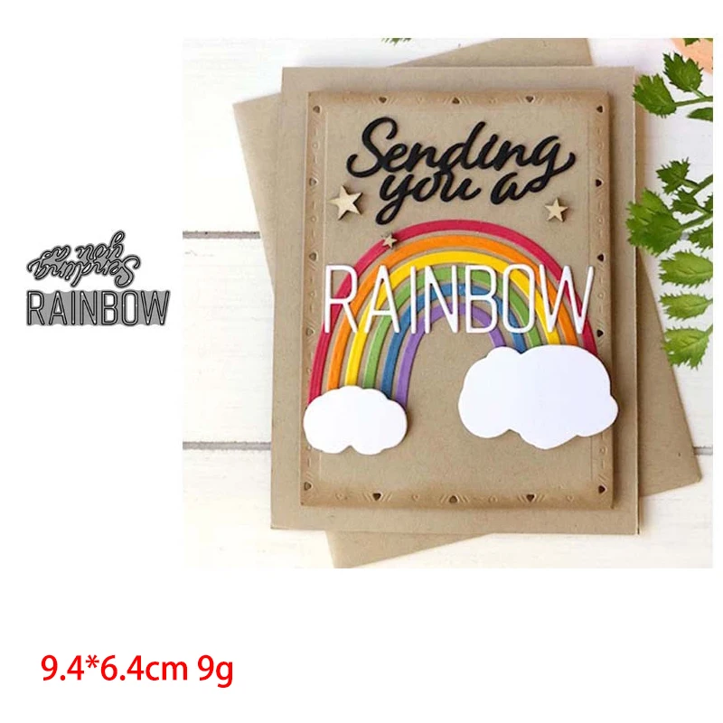 

Letter Rainbow Metal Cutting Dies Stencils for DIY Scrapbooking Photo Album Decorative Embossing Paper Cards 2020 New Craft