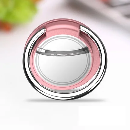 Роскошное металлическое кольцо-держатель мобильного телефона, магнитный автомобильный кронштейн, розетка, телефонная сотовая поддержка, аксессуары, подставка для мобильных телефонов - Цвет: mirror pink