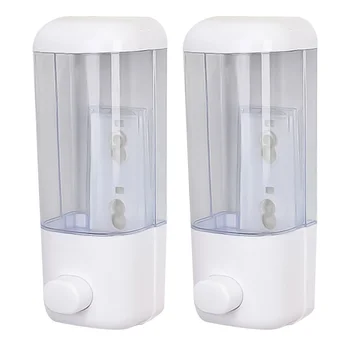 

2Pcs 500ML Manual Liquid Soap Dispenser Large Capacity Hand Sanitizer Machine Wall Hanging Type Soap Dispenser Simple Soap Hangi