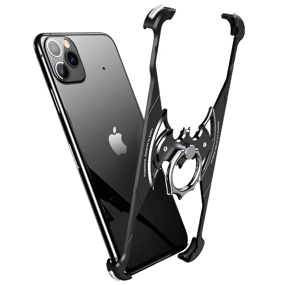 OATSBAS в форме летучей мыши Роскошный металлический чехол для Iphone 11 11pro чехол 360 градусов Полная Защита задняя крышка для Iphone 11 pro max